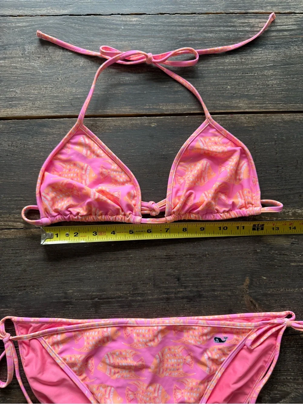 🎣 Vineyard Vines Fish Print Bikini Set | Pink Coral NWT